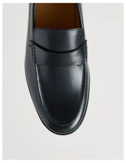 Basque Porter Leather Loafer in Black