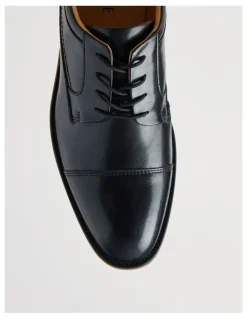 Basque Sergio Leather Toe Cap Lace Up in Black