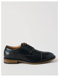 Basque Sergio Leather Toe Cap Lace Up in Black