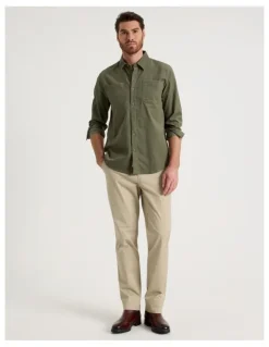 Basque Corduroy Shirt in Olive