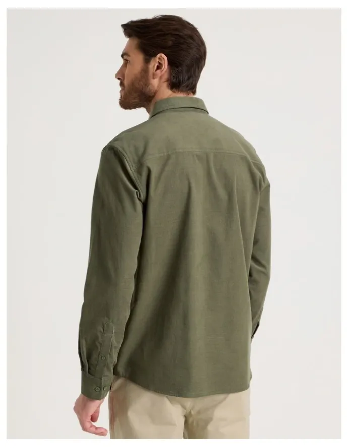 Basque Corduroy Shirt in Olive