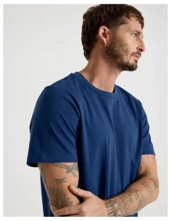 Basque Crew Neck T-Shirt in Cobalt