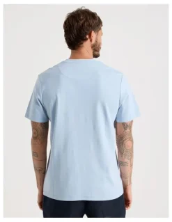 Basque Crew Neck T-Shirt in Light Blue
