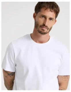 Basque Crew Neck T-Shirt in White