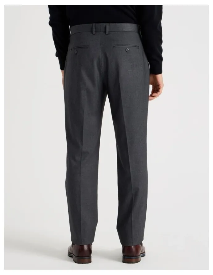 Basque Cuffed Pants in Grey Marle