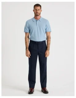 Basque Cuffed Pants in Navy