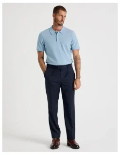 Basque Cuffed Pants in Navy