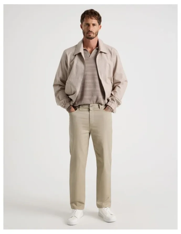 Basque Five Pocket Casual Pant in Sand