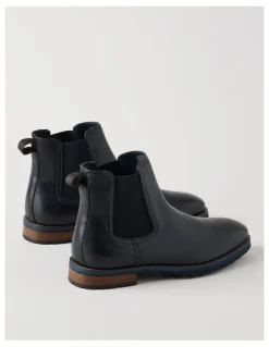 Basque Harvey Leather Chelsea Boot in Black