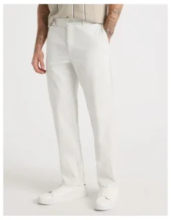Basque Straight Leg Chino Pant in White