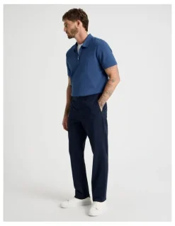 Basque Straight Leg Chino Pant in Navy