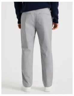 Basque Straight Leg Chino Pant in Steel