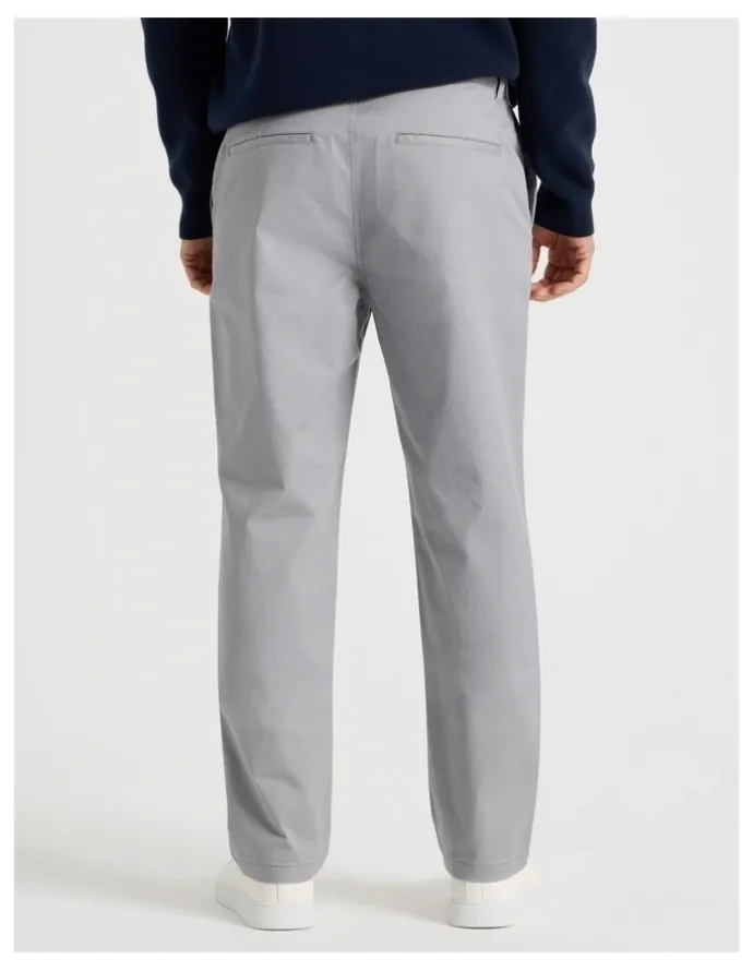 Basque Straight Leg Chino Pant in Steel