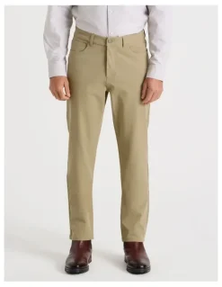 Basque Tech Twill Five Pocket Pants in Taupe