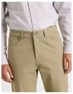 Basque Tech Twill Five Pocket Pants in Taupe