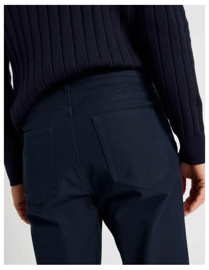 Basque Tech Twill Five Pocket Pants in Navy