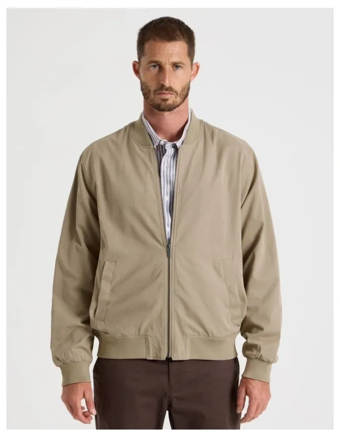 Basque Water Resistant Bomber Jacket in Sand