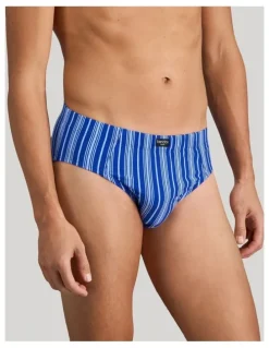 Bendon Man Cotton Stretch Mens Brief in Surf The Web Stripe