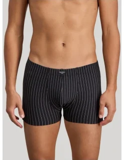 Bendon Man Cotton Stretch Mens Trunk in Black Pinstripe