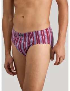 Bendon Man Cotton Stretch Mens Brief in Tibetan Red Stripe