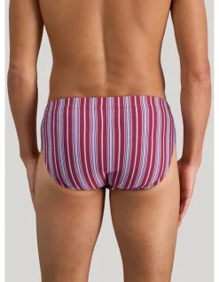Bendon Man Cotton Stretch Mens Brief in Tibetan Red Stripe