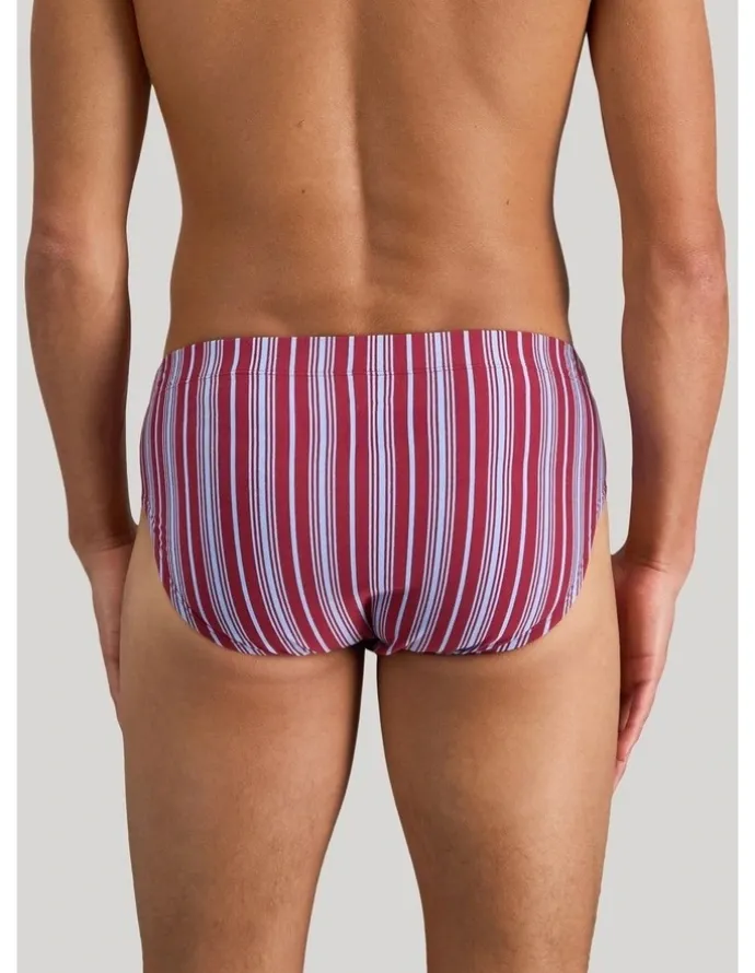 Bendon Man Cotton Stretch Mens Brief in Tibetan Red Stripe