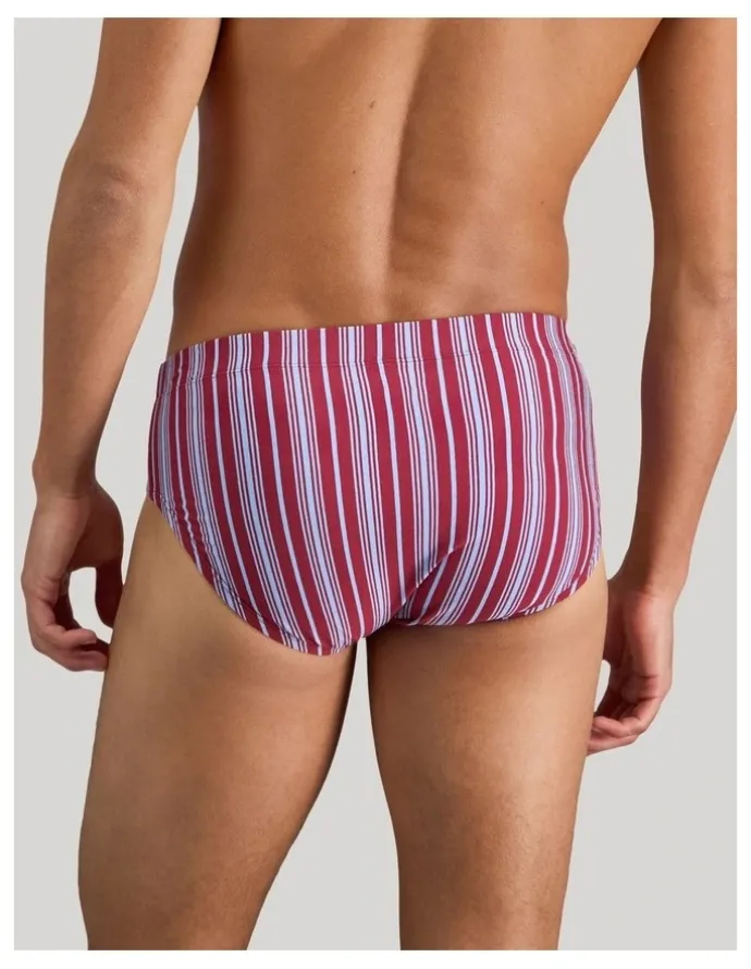 Bendon Man Cotton Stretch Mens Brief in Tibetan Red Stripe