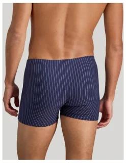Bendon Man Cotton Stretch Mens Trunk in Peacoat Pinstripe