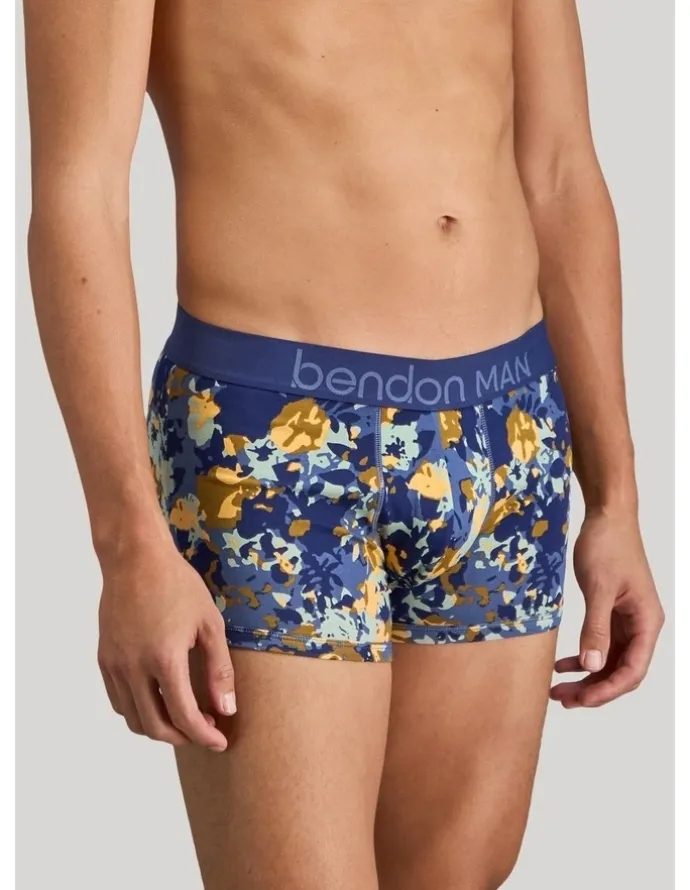 Bendon Man Retros Print Mens Trunk in Wild Camo Print