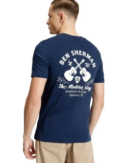 Ben Sherman Acoustic Tee in Dark Navy