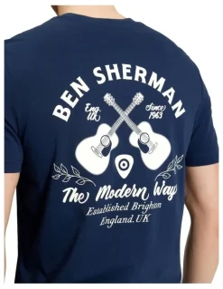 Ben Sherman Acoustic Tee in Dark Navy