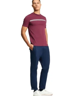 Ben Sherman Core Stripe Tee in Aubergine