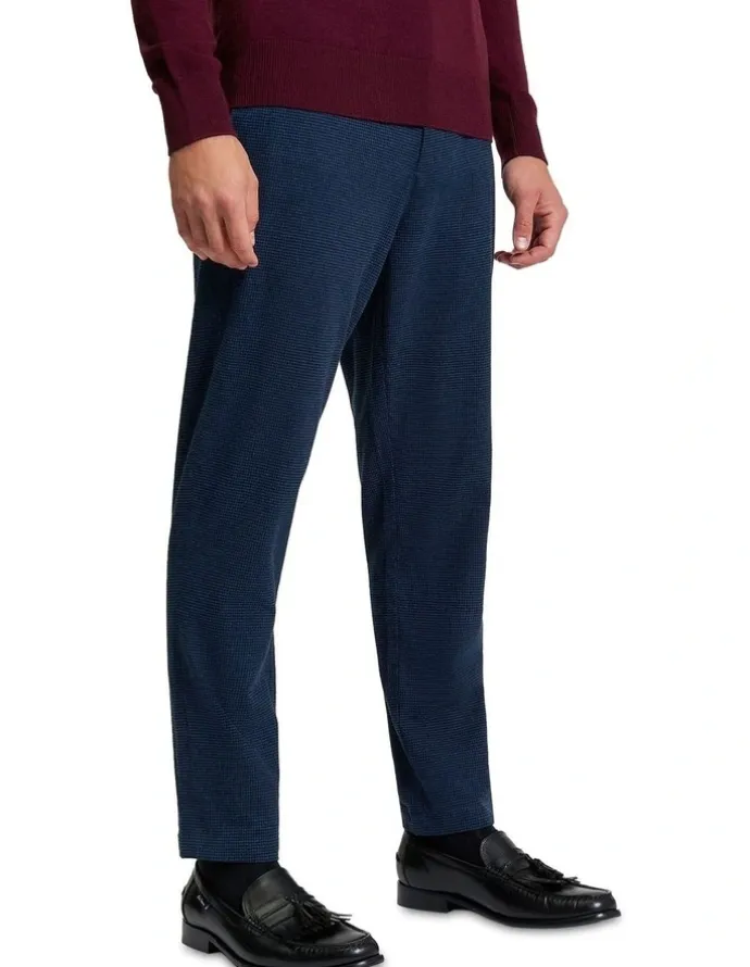 Ben Sherman Puppytooth Trouser in Marine