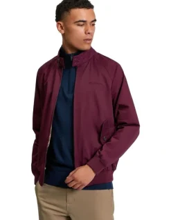 Ben Sherman Signature Harrington Jacket in Dark Wine