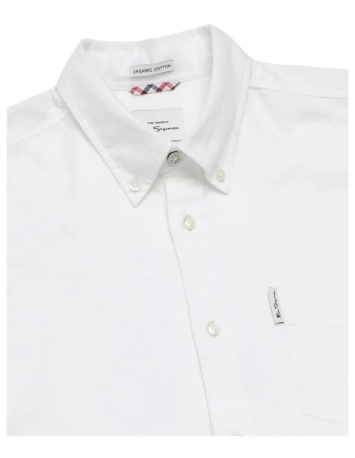 Ben Sherman Signature Oxford Long Sleeve Shirt in White
