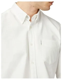 Ben Sherman Signature Oxford Long Sleeve Shirt in White