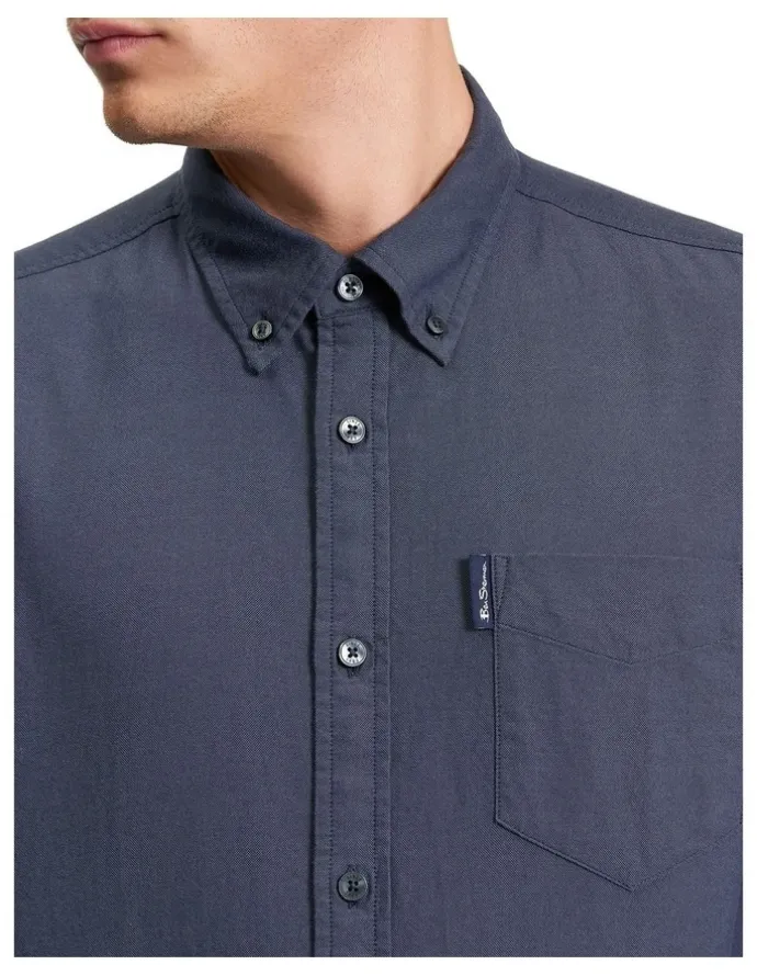 Ben Sherman Signature Oxford Long Sleeve Shirt in Slate