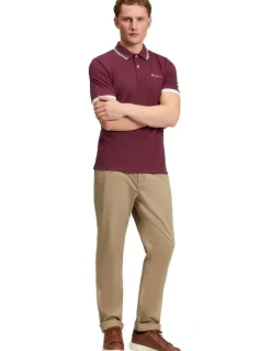 Ben Sherman Signature Pique Polo in Aubergine
