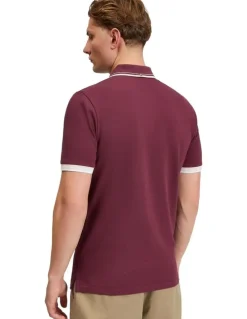 Ben Sherman Signature Pique Polo in Aubergine