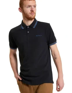 Ben Sherman Signature Pique Polo in Black