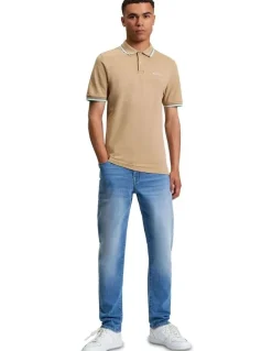 Ben Sherman Signature Pique Polo in Sand