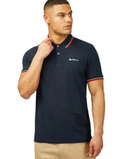 Ben Sherman Signature Pique Polo in Dark Navy
