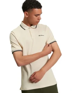Ben Sherman Signature Pique Polo Shirt in Fog