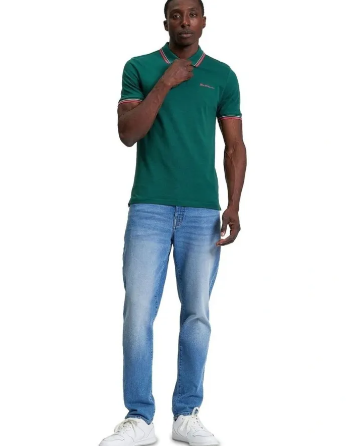Ben Sherman Signature Pique Polo in Dark Green