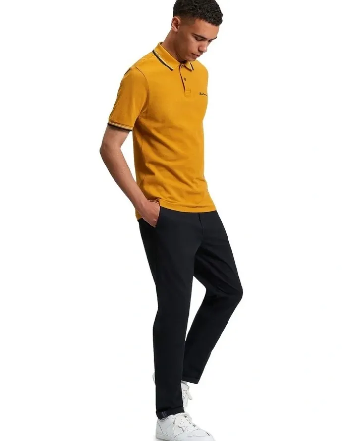 Ben Sherman Signature Pique Polo in Mustard