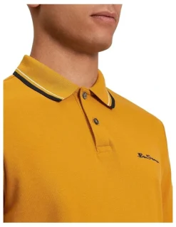 Ben Sherman Signature Pique Polo in Mustard