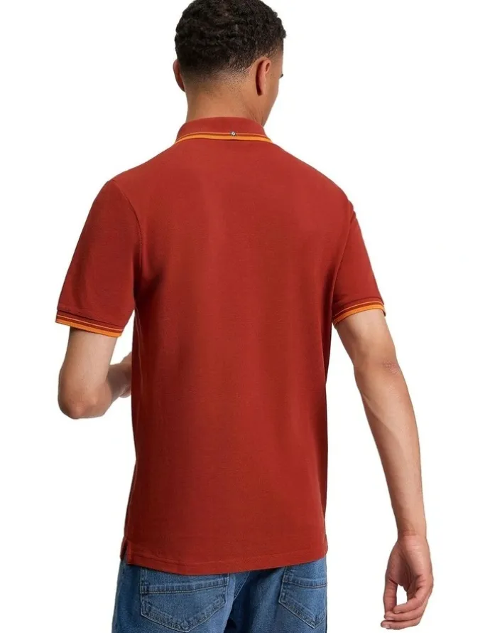 Ben Sherman Signature Pique Polo in Burnt Orange