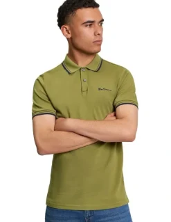 Ben Sherman Signature Pique Polo Shirt in Green
