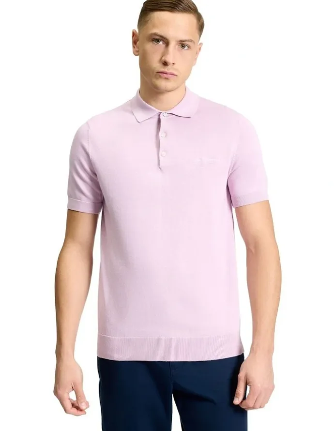 Ben Sherman Signature Short Sleeve Polo in Lilac