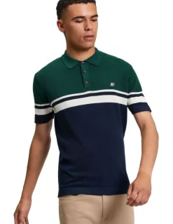 Ben Sherman Sport Block Polo in Dark Navy